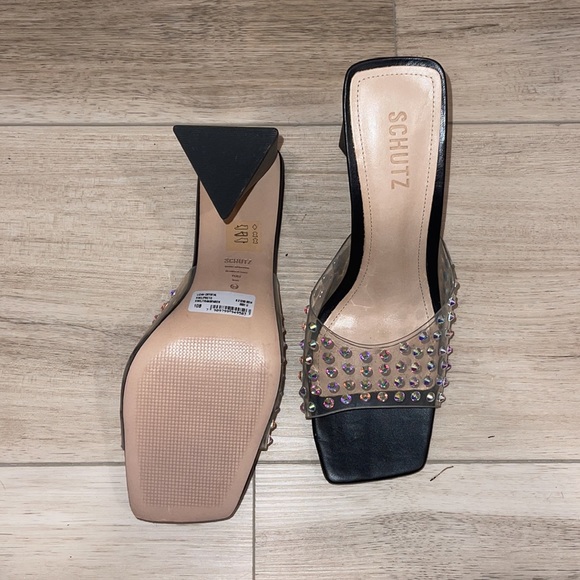 SCHUTZ Lizah crystal embellished heel sandal - Picture 4 of 5
